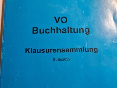 VO Buchhalhaltung Klausurensammlung